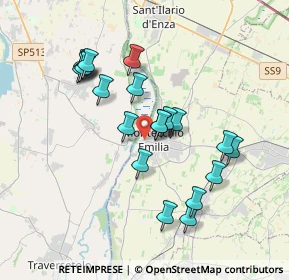 Mappa Via Giovanni Bertani, 42027 Montecchio Emilia RE, Italia (3.431)