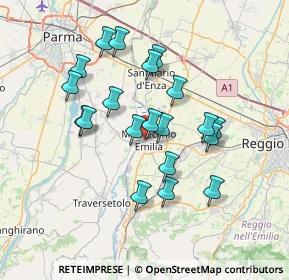 Mappa Via Giovanni Bertani, 42027 Montecchio Emilia RE, Italia (6.485)