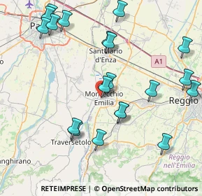 Mappa Via Giovanni Bertani, 42027 Montecchio Emilia RE, Italia (9.3425)