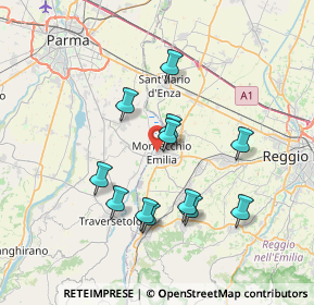 Mappa Via Giovanni Bertani, 42027 Montecchio Emilia RE, Italia (6.6475)