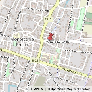 Mappa Via XX Settembre, 50, 42027 Montecchio Emilia, Reggio nell'Emilia (Emilia Romagna)