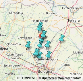 Mappa Via Budriola, 40066 Pieve di cento BO, Italia (9.23077)