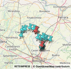 Mappa Via Budriola, 40066 Pieve di cento BO, Italia (10.3275)