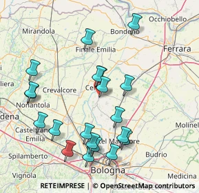 Mappa Via Budriola, 40066 Pieve di cento BO, Italia (16.62)