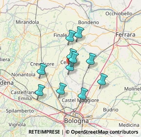 Mappa Via Budriola, 40066 Pieve di cento BO, Italia (10.65818)