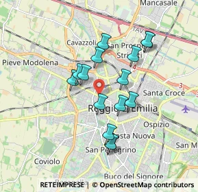 Mappa Via Emilia All'Angelo, 42124 Reggio nell'Emilia RE, Italia (1.54067)