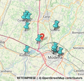 Mappa Via M. Rabitti, 41011 Campogalliano MO, Italia (7.34231)