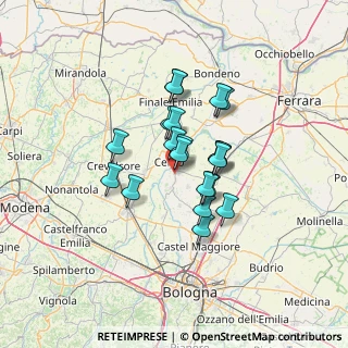 Mappa Via Galileo Galilei, 40066 Pieve di cento BO, Italia (9.719)