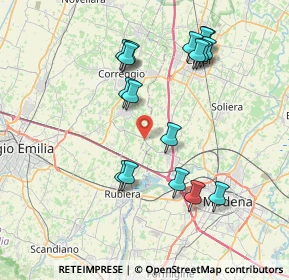 Mappa Via Canale Erba, 41011 San Martino in Rio RE, Italia (7.80882)