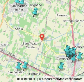 Mappa Via Canale Erba, 41011 San Martino in Rio RE, Italia (3.28067)