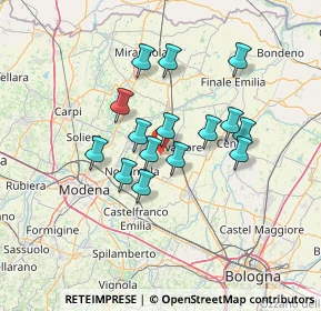 Mappa Via Guercinesca Est, 41015 Nonantola MO, Italia (11.002)