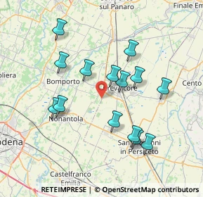 Mappa Via Guercinesca Est, 41015 Nonantola MO, Italia (7.11714)