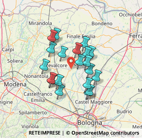 Mappa Via Pioppe, 40017 San Giovanni in Persiceto BO, Italia (10.5535)