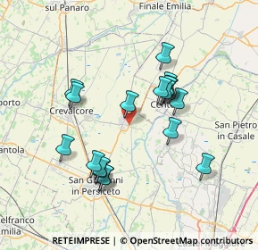 Mappa Via Pioppe, 40017 San Giovanni in Persiceto BO, Italia (6.72611)