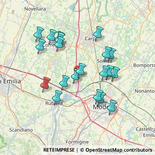 Mappa A22 Brennero - Modena, 41011 Carpi MO, Italia (7.4505)