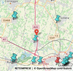 Mappa A22 Brennero - Modena, 41011 Carpi MO, Italia (7.4625)