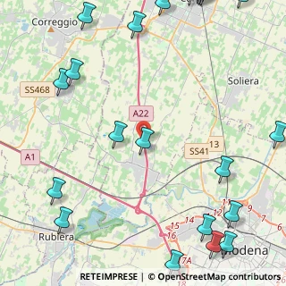 Mappa A22 Brennero - Modena, 41011 Carpi MO, Italia (6.991)