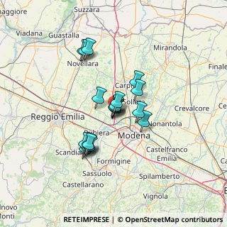 Mappa A22 Brennero - Modena, 41011 Carpi MO, Italia (10.38632)