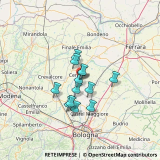 Mappa Via Benedetto Zallone, 40066 Pieve di Cento BO, Italia (9.48538)