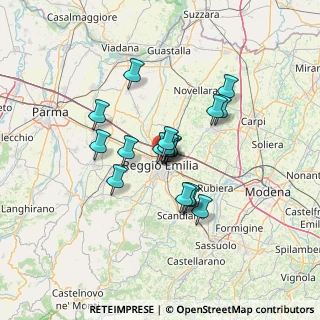 Mappa 42100 Reggio nell'Emilia RE, Italia (9.77611)