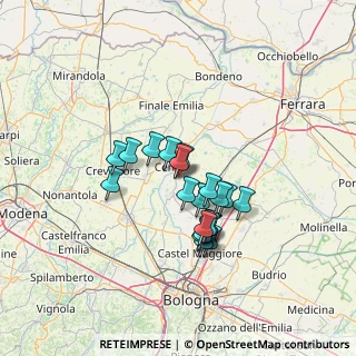 Mappa Via del Fosso, 40066 Pieve di Cento BO, Italia (10.6585)