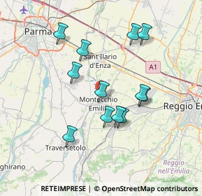 Mappa Via Caduti dell'Arma, 42017 Montecchio Emilia RE, Italia (6.655)