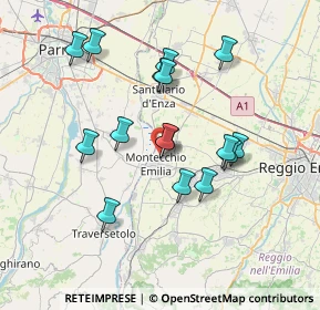Mappa 42017 Montecchio Emilia RE, Italia (6.64688)