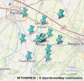 Mappa Via Caduti dell'Arma, 42017 Montecchio Emilia RE, Italia (5.8675)