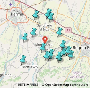 Mappa Via Caduti dell'Arma, 42017 Montecchio Emilia RE, Italia (7.27444)