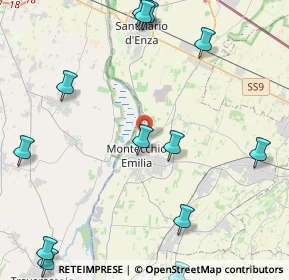Mappa Via Caduti dell'Arma, 42017 Montecchio Emilia RE, Italia (5.87692)