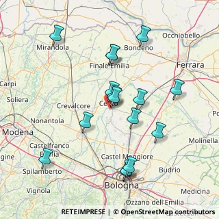Mappa Via Pioppe, 40066 Pieve di cento BO, Italia (15.38063)