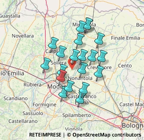 Mappa Strada di San Clemente, 41030 Bastiglia MO, Italia (10.8875)