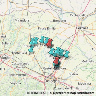 Mappa SP42, 40066 Pieve di cento BO, Italia (10.7375)