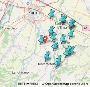 Mappa Via Industria, 43030 Basilicanova PR, Italia (7.1275)