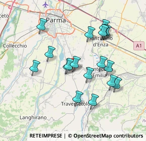 Mappa Via Industria, 43022 Basilicanova PR, Italia (6.97667)
