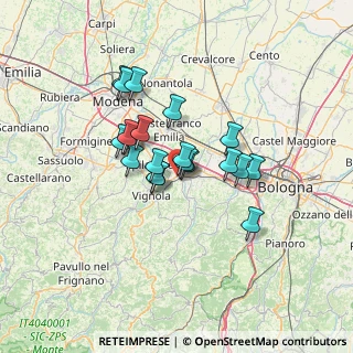 Mappa Via Castelfranco, 40053 Valsamoggia BO, Italia (10.2125)