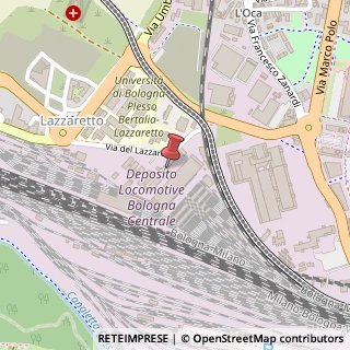 Mappa Via del Lazzaretto, 16, 40131 Bologna, Bologna (Emilia Romagna)