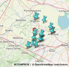 Mappa 48017 Conselice RA, Italia (11.2215)