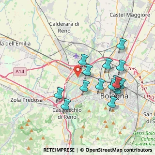 Mappa Via del Triumvirato, 40122 Bologna BO, Italia (3.72733)