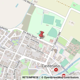 Mappa Via dello Sport,  9, 40057 Castenaso, Bologna (Emilia Romagna)