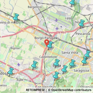 Mappa Tangenziale nord di Bologna & Rotonda Benedetto Croce, 40132 Bologna BO, Italia (3.21333)