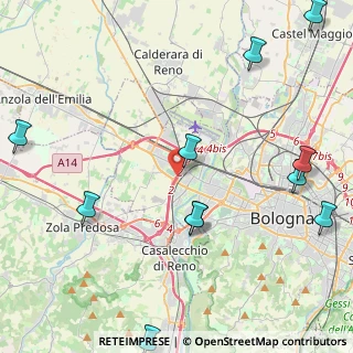 Mappa Tangenziale nord di Bologna & Rotonda Benedetto Croce, 40132 Bologna BO, Italia (5.86636)