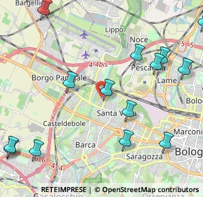 Mappa Via Ponte Romano, 40133 Bologna BO, Italia (3.02471)