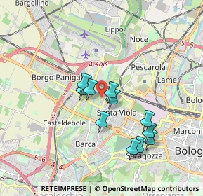 Mappa Via Ponte Romano, 40133 Bologna BO, Italia (1.56273)