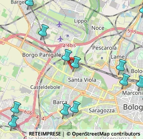 Mappa Via Ponte Romano, 40133 Bologna BO, Italia (3.19929)