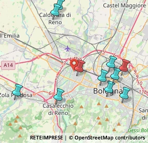 Mappa Via Ponte Romano, 40133 Bologna BO, Italia (5.02917)