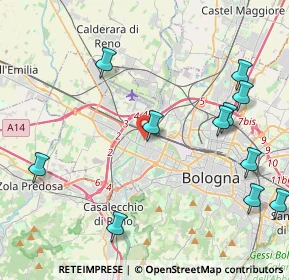 Mappa Via Ponte Romano, 40133 Bologna BO, Italia (5.505)