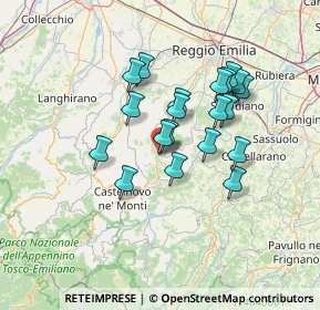 Mappa Via Caduti della Bettola, 42034 Casina RE, Italia (11.382)