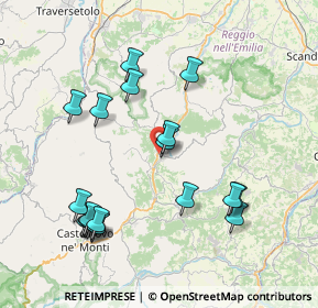 Mappa Via Caduti della Bettola, 42034 Casina RE, Italia (8.666)