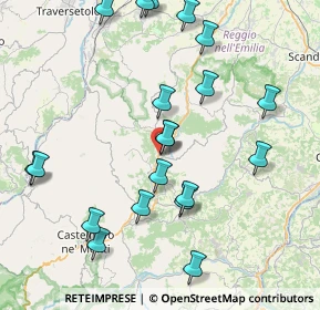 Mappa Via Caduti della Bettola, 42034 Casina RE, Italia (9.049)